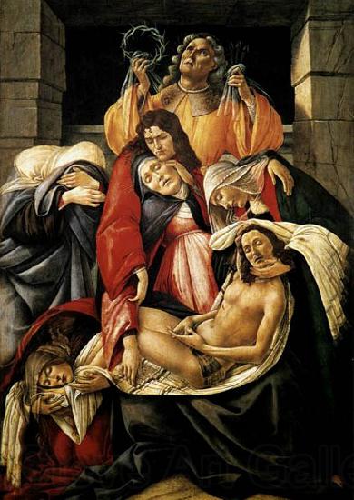 BOTTICELLI, Sandro Lamentation over the Dead Christ Spain oil painting art